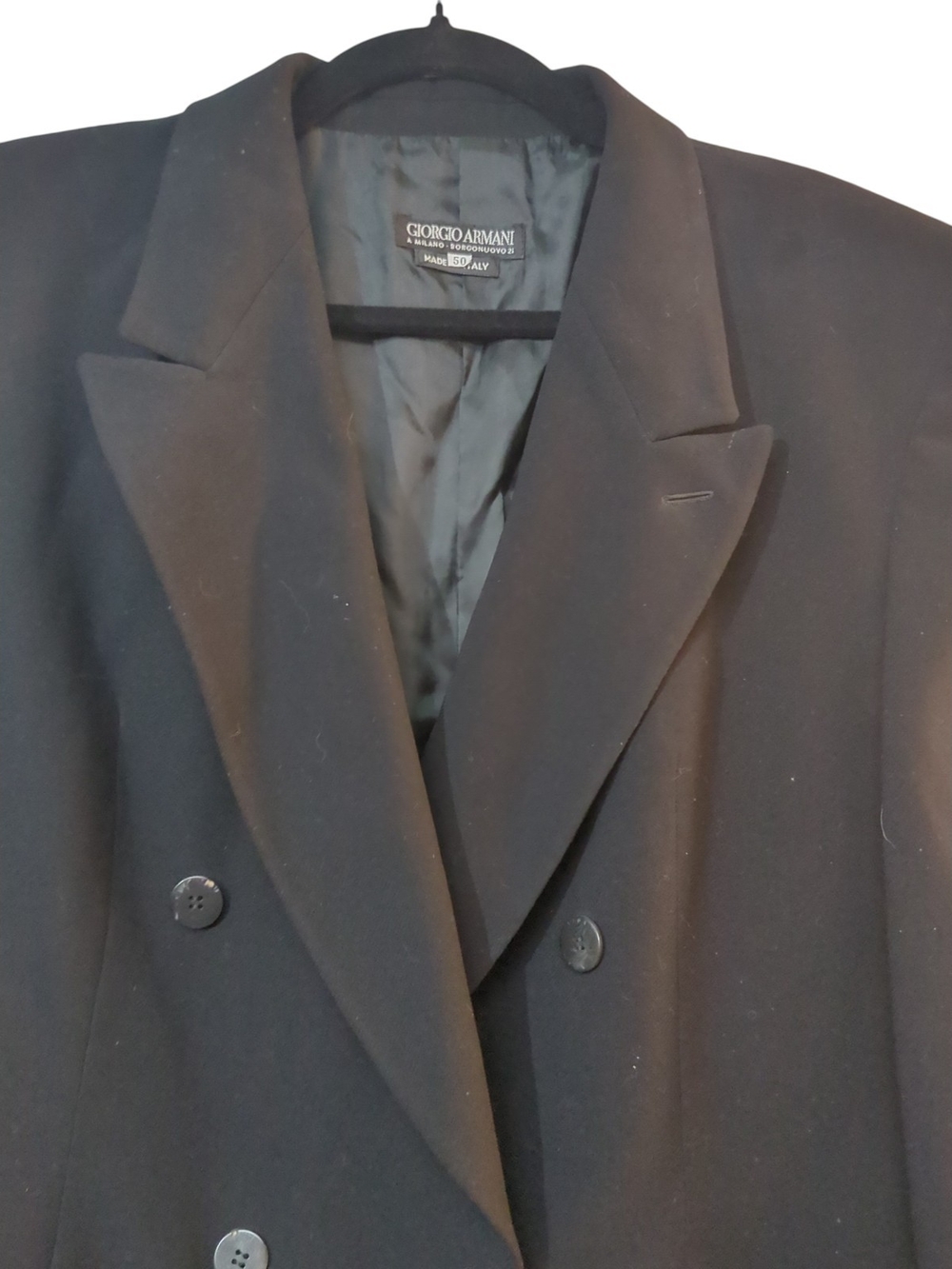 VINTAGE Giorgio Armani Black Label Borgo Nuovo 21 Blazer - Italy - Sz 50 (US 40) - Picture 3 of 9